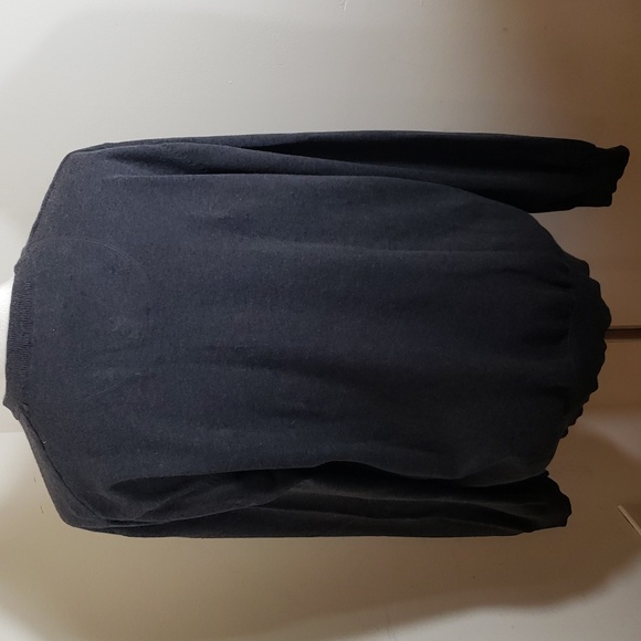 British Khaki Men's Dark Gray V Neck, Lightweight, Pull Over Sweater, Size Large - Picture 4 of 7